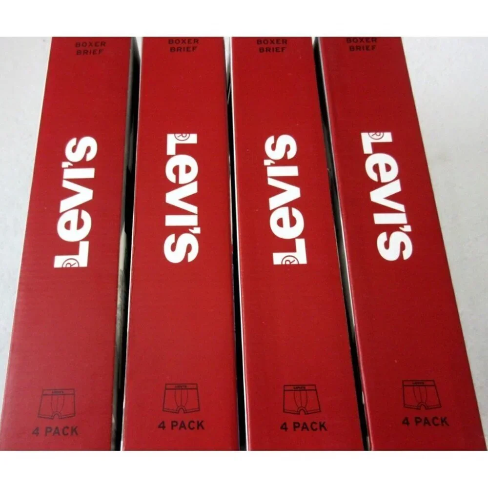 Levi's Men's Performance Microfiber 4 Pack Comfort Boxer Briefs Colors NIB